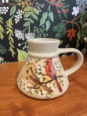 Vintage No-Spill Ceramic Commuter Travel Mug – Northern Cardinals